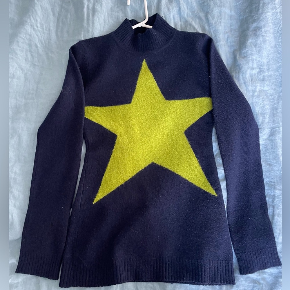 Navy and Green Star long sweater